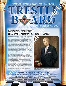 Hillsborough Lodge No. 25 September and October 2016 Trestle Board