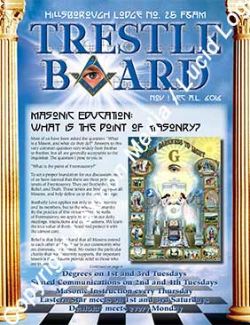 Hillsborough Lodge No. 25 November and December 2016 Trestle Board