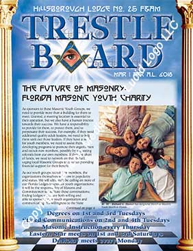 Hillsborough Lodge No. 25 Trestle Board Cover March and April 2018
