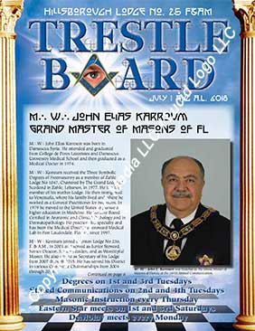 Hillsborough Lodge No. 25 July and August 2018 Trestle Board