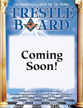 Hillsborough Lodge No. 25 Trestle Board Cover March and April 2021